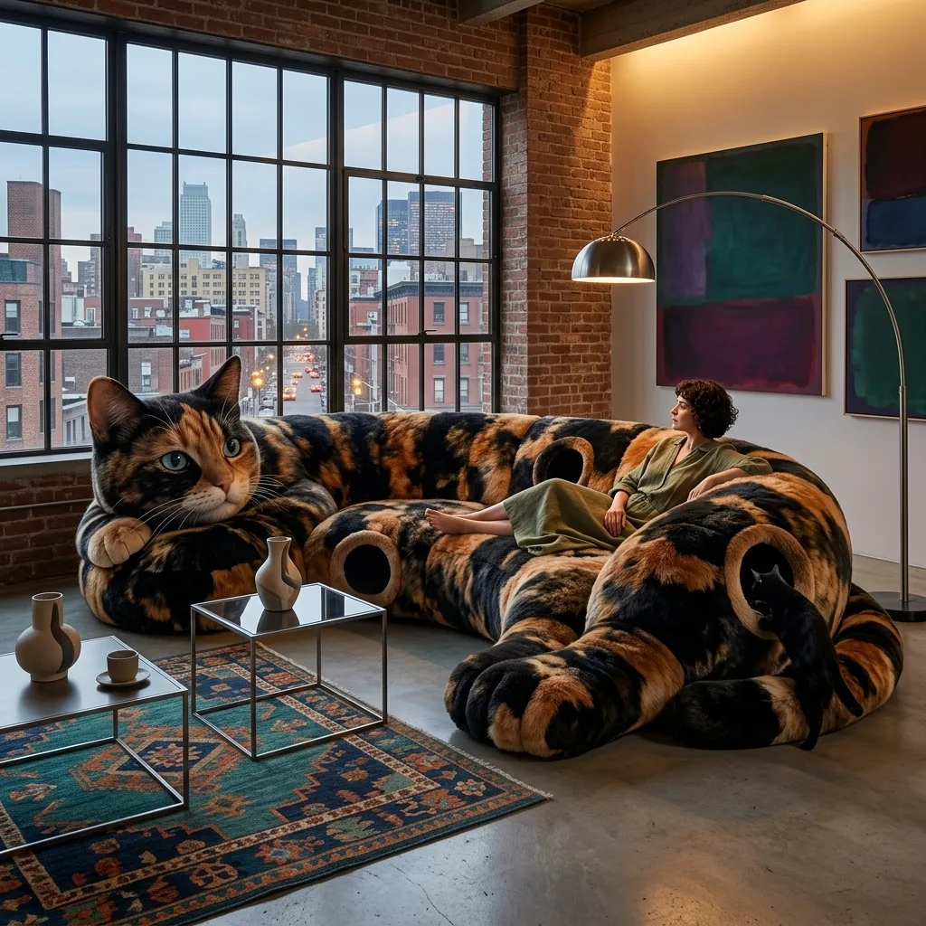 Transform Your Living Room with a Giant Cat Sectional Sofa – Comfort and Style Redefined