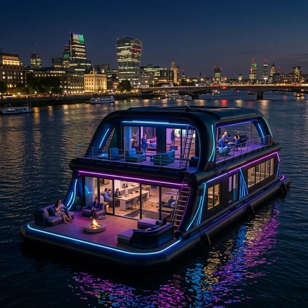 The Future of Floating Living - Exploring the Innovatives Behind a Giant Inflatable Barge Home