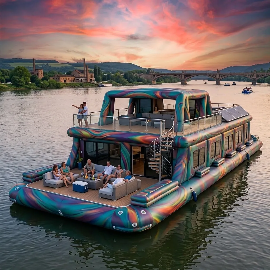The Future of Floating Living - Exploring the Innovatives Behind a Giant Inflatable Barge Home