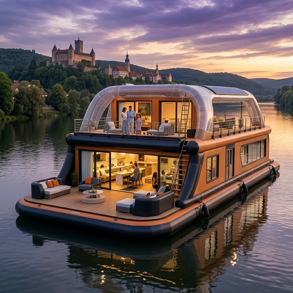 The Concept and Design of a Giant Inflatable Barge Home